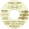 1986-1987 CHEVROLET TRUCK SHOP AND OVERHAUL MANUALS